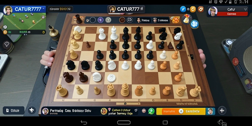 Tampilan antarmuka CATUR777 yang menarik saat bermain catur.