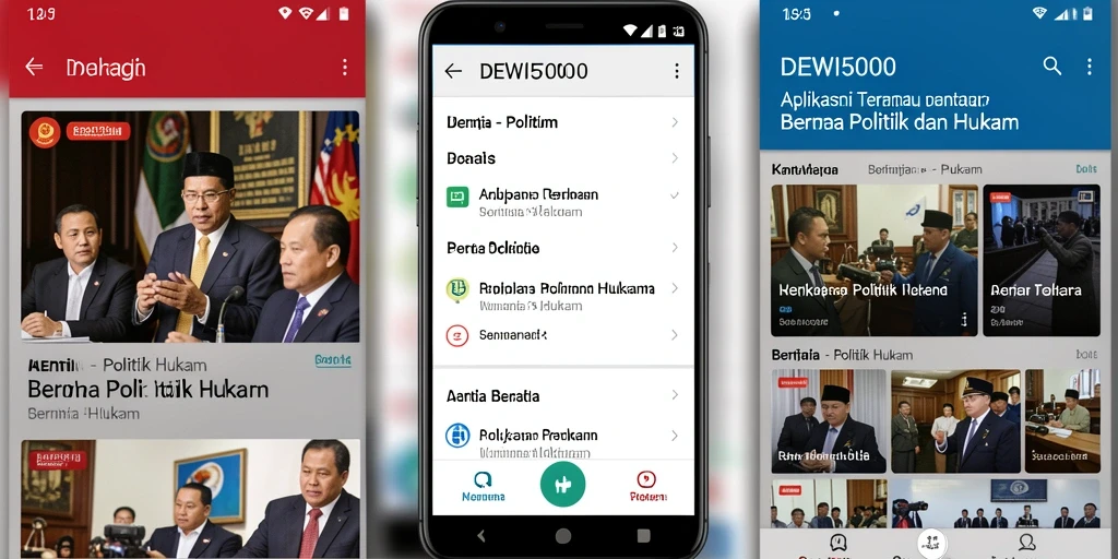 Tampilan antarmuka aplikasi DEWI5000 yang modern dan informatif.