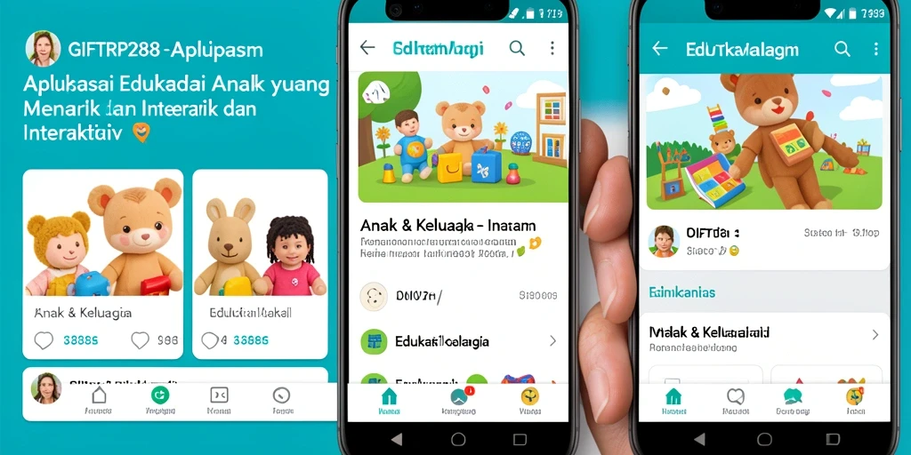 Antarmuka aplikasi edukasi anak yang interaktif dan menarik.