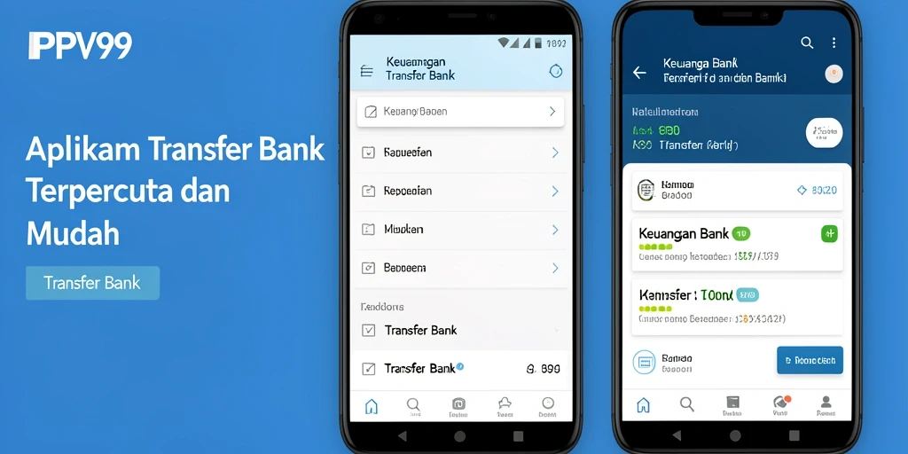 Antarmuka utama PPV99 untuk Transfer Bank yang intuitif dan ramah pengguna.