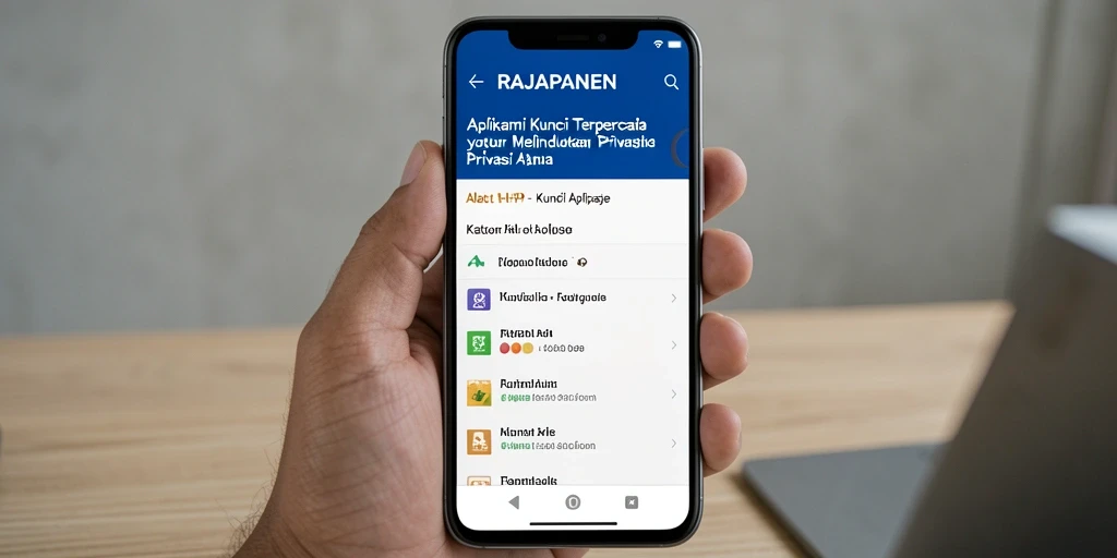 Tampilan antarmuka RAJAPANEN untuk kunci aplikasi yang sederhana dan mudah digunakan.