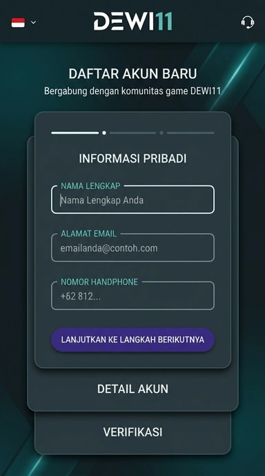 Cara Mudah Registrasi Akun dewi11 untuk Pengguna Android